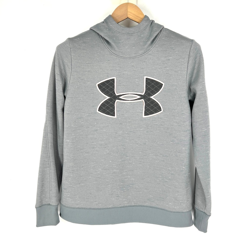Under Armour Synthetic Fleece Pullover Womens Size S Ghost Gray 1317891 ColdGear